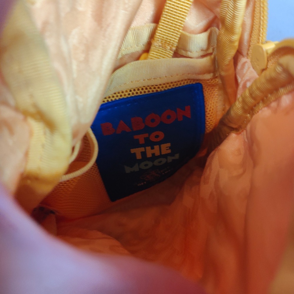 Baboon To The Moon Sling Bag Unisex Yellow Zip Top Pockets‎ Wallet Mini - Picture 5 of 7